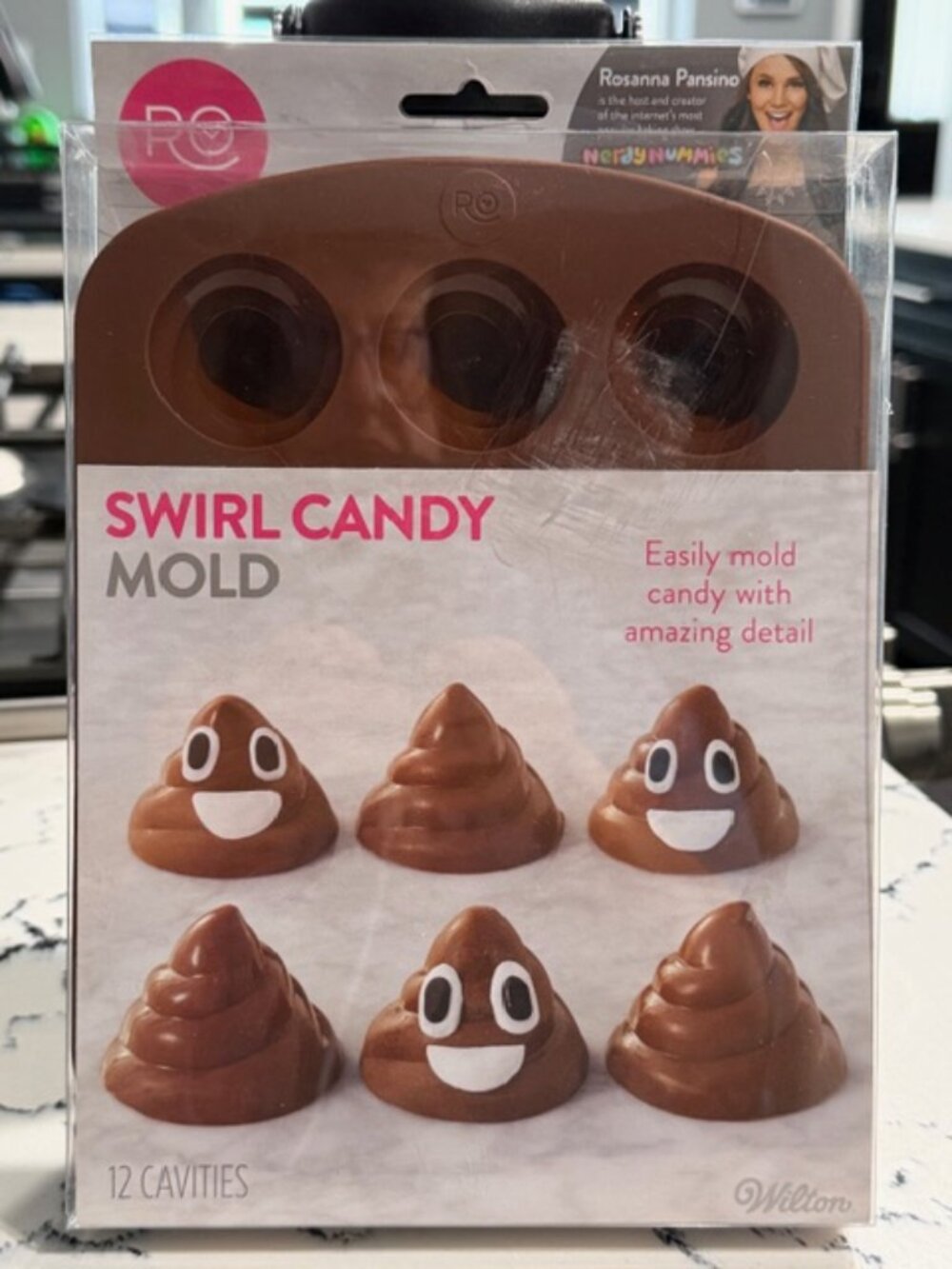Rosanna Pansino 12-Cavity Silicone Swirl Candy Mold &  Swirl Treat Mold Poop Set